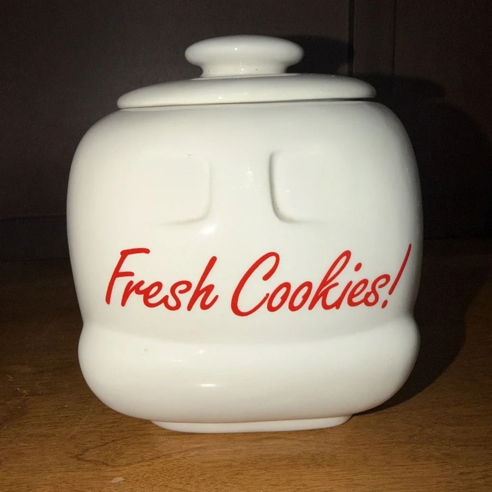 Archway Cookie Jar Home Style Cookies Ceramic White Delivery Van Vintage